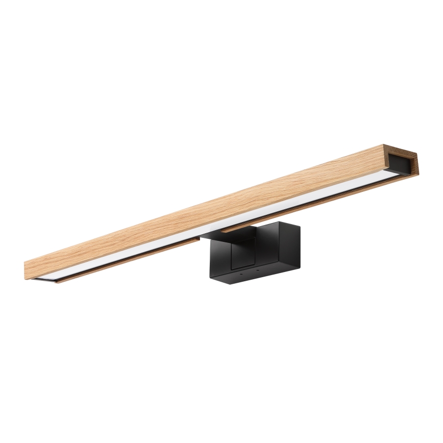 Brilagi - 3-i-1 LED-belysning för badrumsspegel WOODY MIRROR LED/12W/230V 60 cm IP44 svart/ek