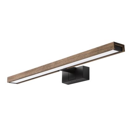 Brilagi - LED-belysning för badrumsspegel 3 i 1 WOODY MIRROR LED/12W/230V IP44 svart/ek/valnöt