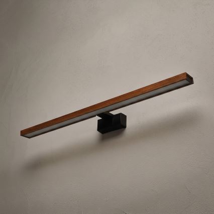 BRILAGI - LED-belysning för badrumsspegel 3-i-1 WOODY MIRROR LED/15W/230V 80 cm IP44 svart/körsbärsek