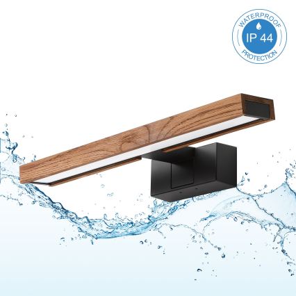 BRILAGI - LED-belysning för badrumsspegel 3 i 1 WOODY MIRROR LED/8W/230V 40 cm IP44 svart/ek