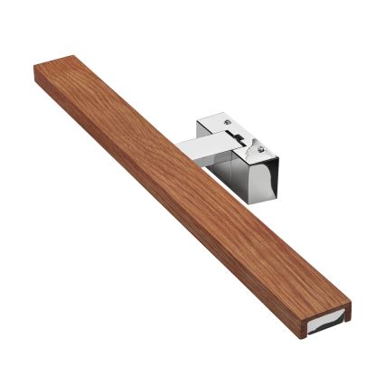 Brilagi - LED-spegelbelysning för badrum WOODY MIRROR 3-i-1 LED/12W/230V 60 cm IP44 blank krom/körsbärsek
