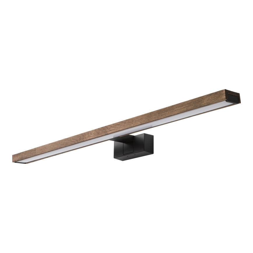 Brilagi - LED-spegelbelysning för badrum WOODY MIRROR 3 i 1 LED/15W/230V 80 cm IP44 svart/ek/valnöt