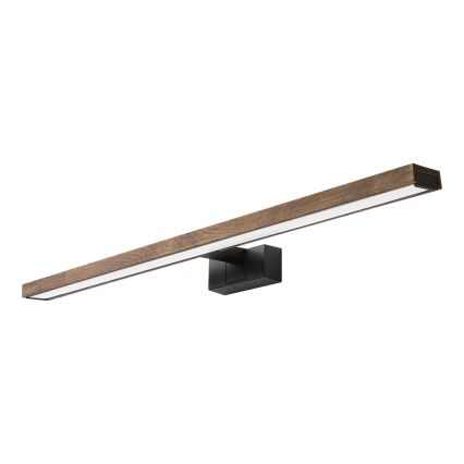 Brilagi - LED-spegelbelysning för badrum WOODY MIRROR 3 i 1 LED/15W/230V 80 cm IP44 svart/ek/valnöt