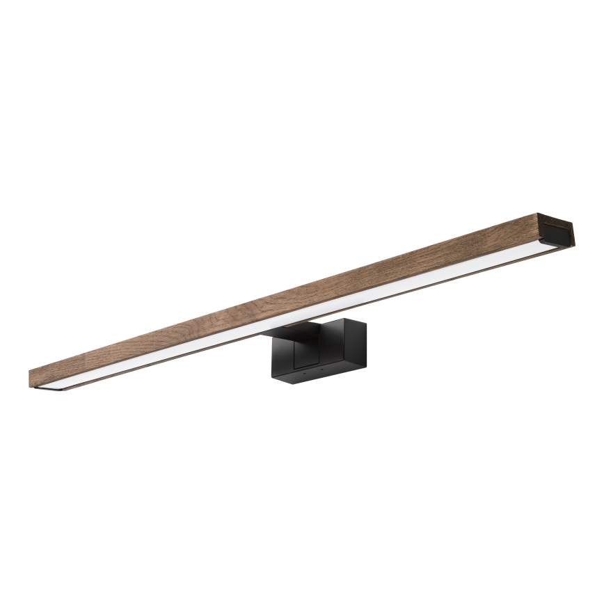 Brilagi - LED-spegelbelysning för badrum WOODY MIRROR 3 i 1 LED/15W/230V 80 cm IP44 svart/ek/valnöt