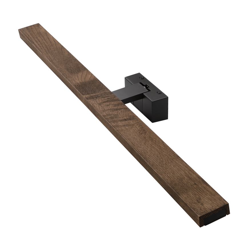 Brilagi - LED-spegelbelysning för badrum WOODY MIRROR 3 i 1 LED/15W/230V 80 cm IP44 svart/ek/valnöt