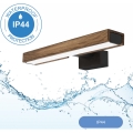 Brilagi - LED Badrumsspegelbelysning WOODY MIRROR LED/8W/230V 40 cm IP44 ek valnöt/svart