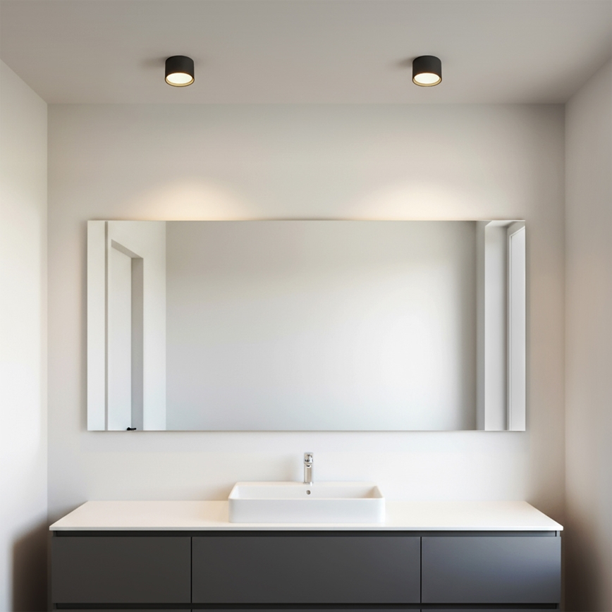 Brilagi - LED Badrumsspotlight SMOOTH 1xGX53/15W/230V svart IP65