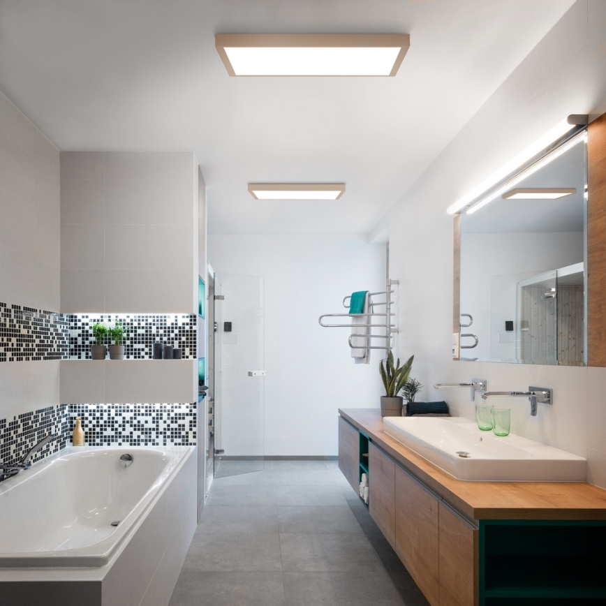 Brilagi - LED takarmatur för badrum FRAME LED/50W/230V 60x60 cm IP44 beige