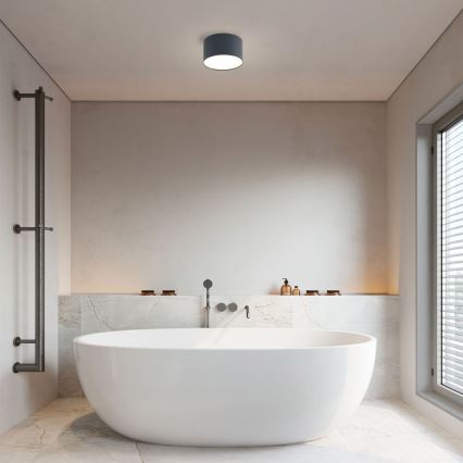 Brilagi - LED-badrumstaklampa FORIS LED/9W/230V Ø 9 cm antracit IP44 CRI 90