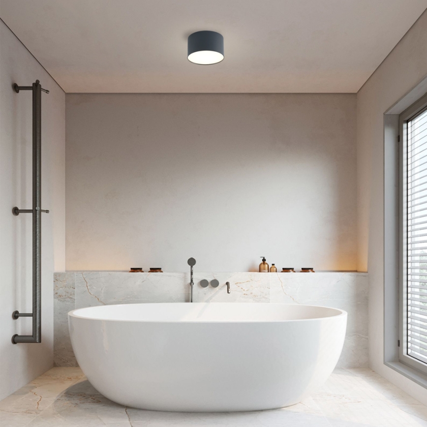 Brilagi - LED-badrumstaklampa FORIS LED/9W/230V Ø 9 cm antracit IP44 CRI 90