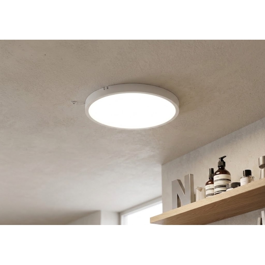 BRILAGI - LED taklampa för badrum med sensor ZENNA LED/18W/230V Ø 29,5 cm IP44 vit + fjärrkontroll