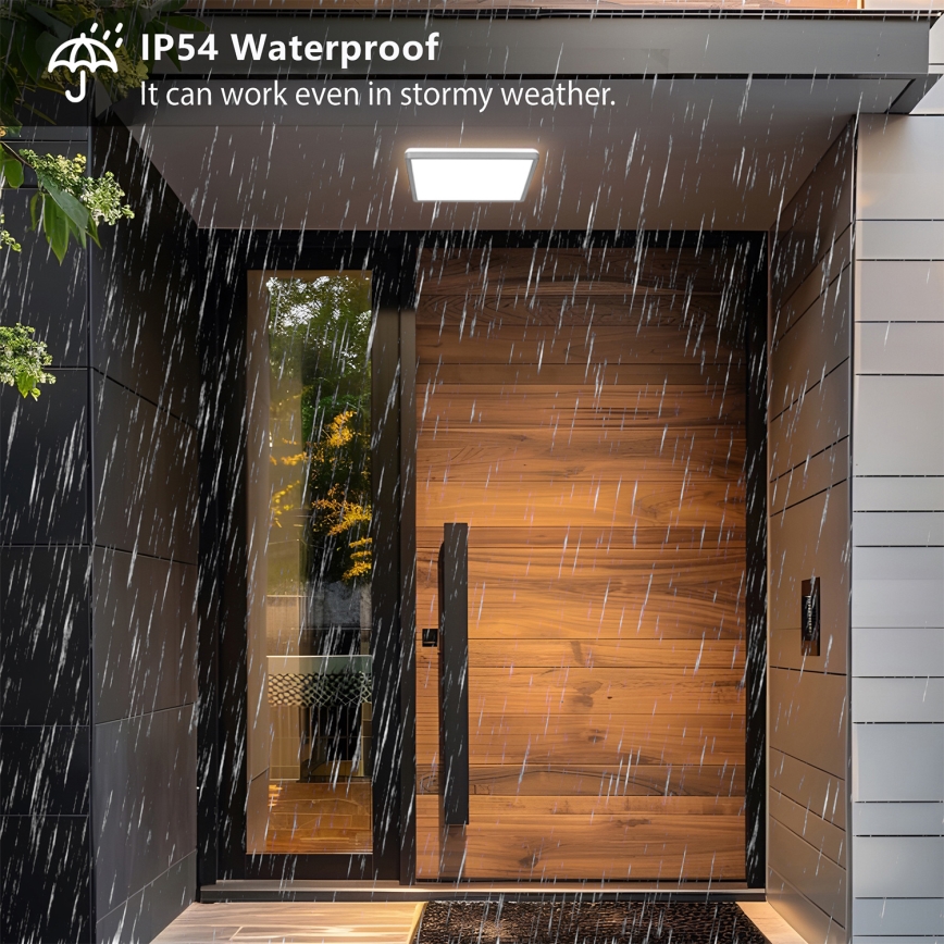 Brilagi - LED-badrumsarmatur ULTRA SLIM LED/24W/230V 42x42 cm silver IP54