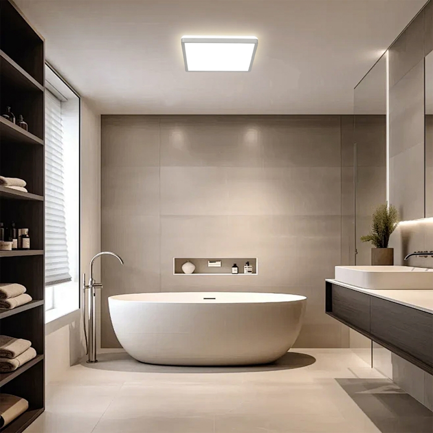 Brilagi - LED-badrumsarmatur ULTRA SLIM LED/24W/230V 42x42 cm silver IP54