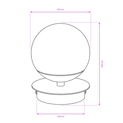 Brilagi - LED badrumsarmatur BALL LED/6W/230V 3000/4000/6500K IP44 svart