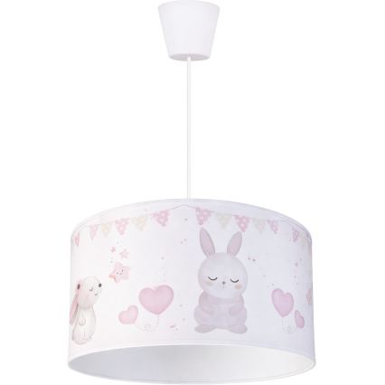 Brilagi - LED barnpendel BOBO 1xE27/10W/230V Ø 35 cm vit/med djurmotiv