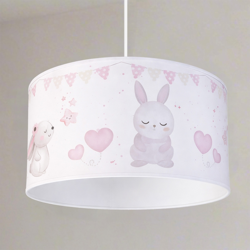 Brilagi - LED barnpendel BOBO 1xE27/10W/230V Ø 35 cm vit/med djurmotiv