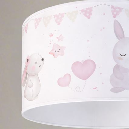 Brilagi - LED barnpendel BOBO 1xE27/10W/230V Ø 35 cm vit/med djurmotiv