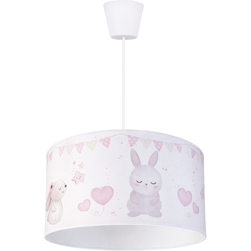 Brilagi - LED barnpendel BOBO 1xE27/60W/230V Ø 35 cm vit/med djurmotiv