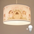 Brilagi - LED barnpendel på sladd BOBO 1xE27/60W/230V Ø35 cm rosa/älvor