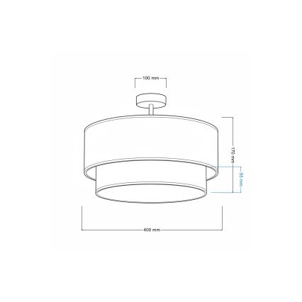 Brilagi - LED ytmonterad barnplafond BOBO 1xE27/10W/230V Ø 40 cm krämvit/grå/kaninmotiv