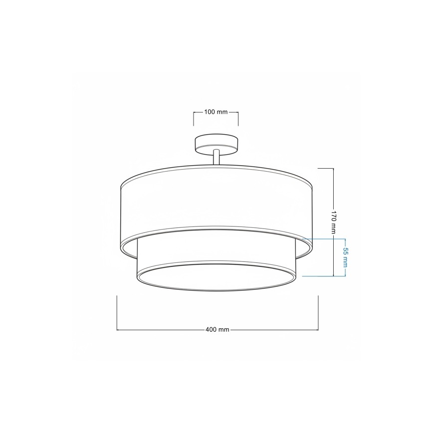 Brilagi - LED ytmonterad barnplafond BOBO 1xE27/10W/230V Ø 40 cm krämvit/grå/kaninmotiv