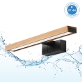Brilagi - LED-belysning för badrumsspegel 3-i-1 WOODY MIRROR LED/8W/230V IP44 svart/ek