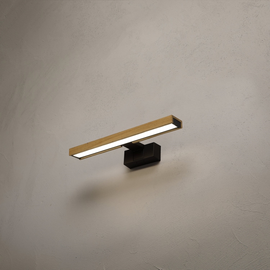 BRILAGI - LED-belysning för badrumsspegel 3-i-1 WOODY MIRROR LED/8W/230V IP44 svart/ek