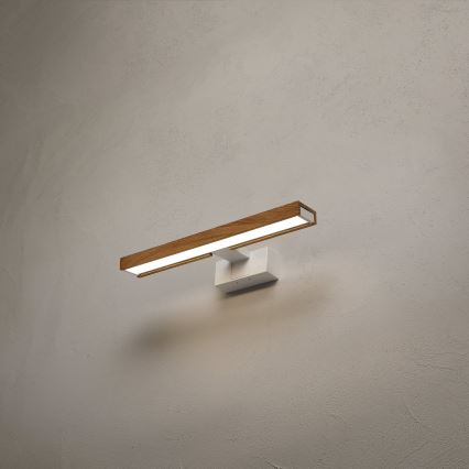 Brilagi - LED-spegelbelysning för badrum 3-i-1 WOODY MIRROR LED/8W/230V 40 cm IP44 vit/ek