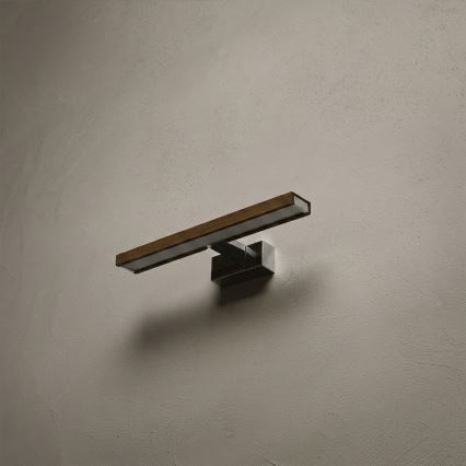 BRILAGI - LED-belysning för badrumsspegel 3-i-1 WOODY MIRROR LED/8W/230V 40 cm IP44 blank krom/ek valnöt