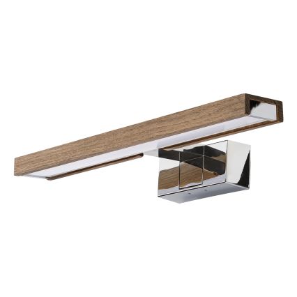 BRILAGI - LED-belysning för badrumsspegel 3-i-1 WOODY MIRROR LED/8W/230V 40 cm IP44 blank krom/ek valnöt