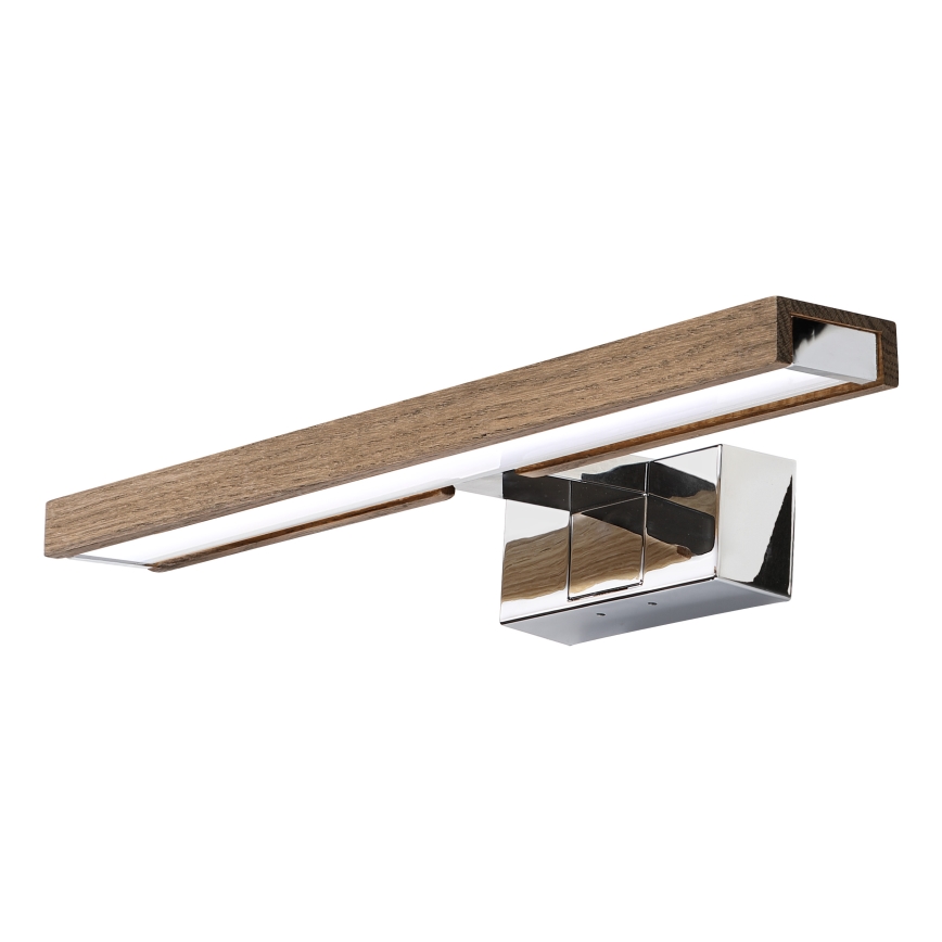 BRILAGI - LED-belysning för badrumsspegel 3-i-1 WOODY MIRROR LED/8W/230V 40 cm IP44 blank krom/ek valnöt