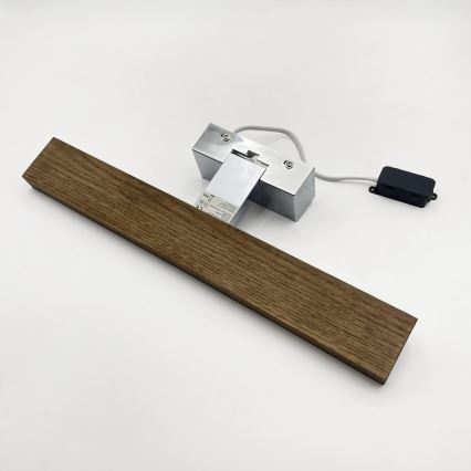 BRILAGI - LED-belysning för badrumsspegel 3-i-1 WOODY MIRROR LED/8W/230V 40 cm IP44 blank krom/ek valnöt