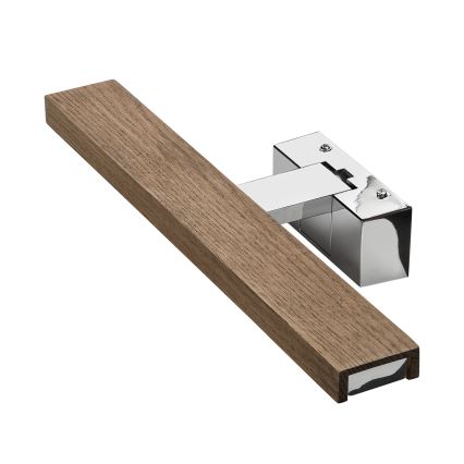 BRILAGI - LED-belysning för badrumsspegel 3-i-1 WOODY MIRROR LED/8W/230V 40 cm IP44 blank krom/ek valnöt