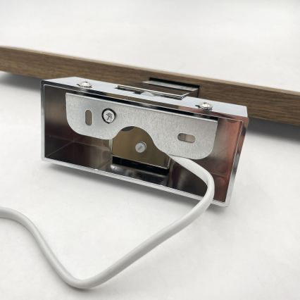 BRILAGI - LED-belysning för badrumsspegel 3-i-1 WOODY MIRROR LED/8W/230V 40 cm IP44 blank krom/ek valnöt