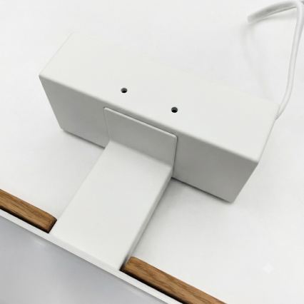 Brilagi - LED-belysning för badrumsspegel 3 i 1 WOODY MIRROR LED/15W/230V 80 cm IP44 vit/ek