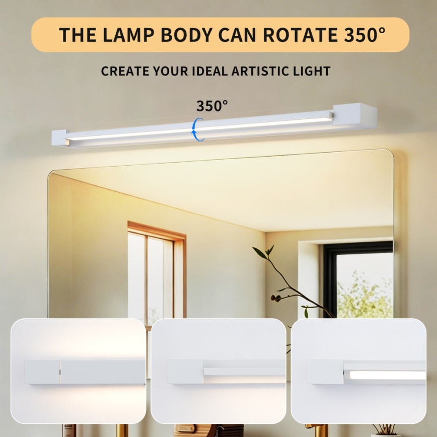 BRILAGI - LED-belysning för badrumsspegel AQUA LINE LED/20W/230V 80 cm IP44 vit CRI 90