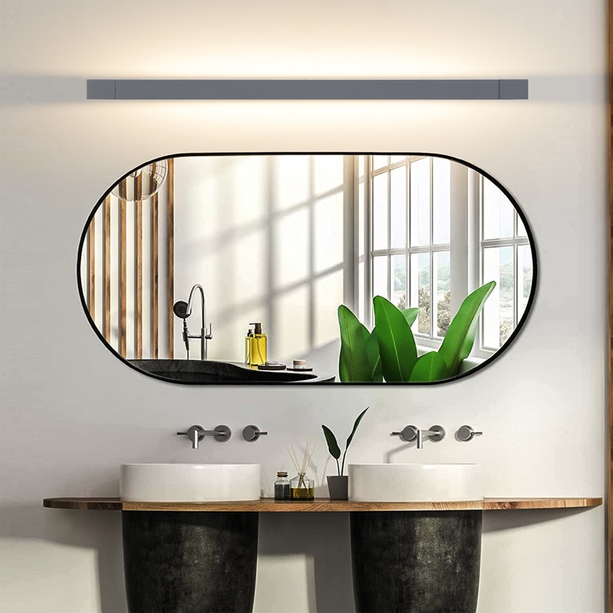 Brilagi - LED-belysning för badrumsspegel AQUA LINE LED/24W/230V 90 cm IP44 antracit CRI 90