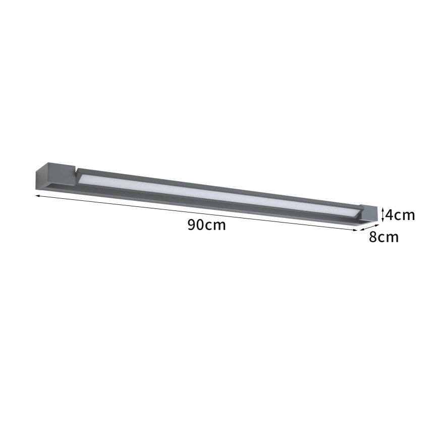 Brilagi - LED-belysning för badrumsspegel AQUA LINE LED/24W/230V 90 cm IP44 antracit CRI 90