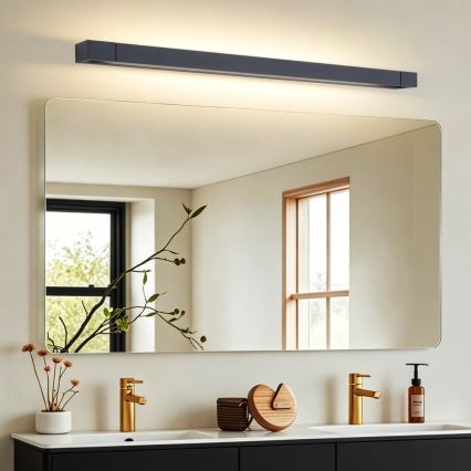 BRILAGI - LED-belysning för badrumsspegel AQUA LINE LED/28W/230V 100 cm IP44 svart CRI 90
