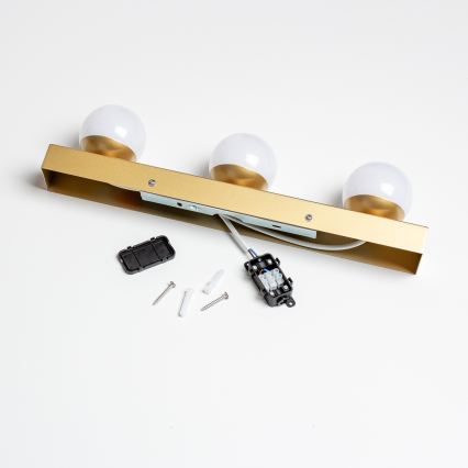 Brilagi - LED-spegelbelysning HOLLYWOOD för badrum 3xLED/3W/230V 39 cm IP44 guld