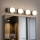Brilagi - LED-belysning för badrumsspegel HOLLYWOOD 4xLED/3W/230V 53 cm IP44 svart