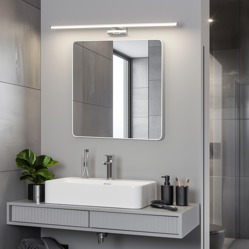 Brilagi - LED-belysning för badrumsspegel 3-i-1 VESTRA LED/15W/230V 80 cm IP44 blank krom