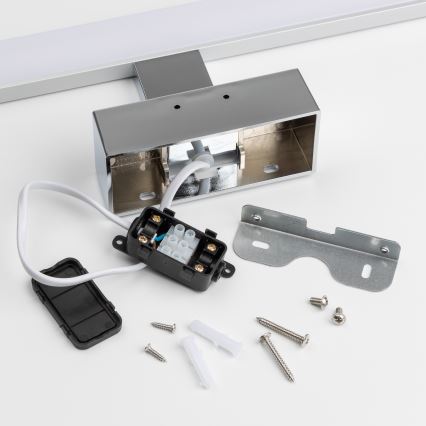 Brilagi - LED-belysning för badrumsspegel 3-i-1 VESTRA LED/15W/230V 80 cm IP44 blank krom