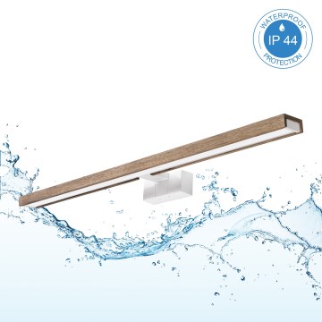 Brilagi - LED-belysning för badrumsspegel WOODY MIRROR 3 i 1 LED/15W/230V 80 cm IP44 vit/ek/valnöt