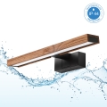 Brilagi - LED-belysning för badrumsspegel WOODY MIRROR 3-i-1 LED/8W/230V 40 cm IP44 svart/ek
