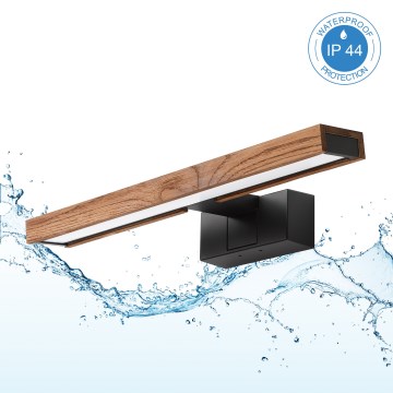 Brilagi - LED-belysning för badrumsspegel WOODY MIRROR 3-i-1 LED/8W/230V 40 cm IP44 svart/ek