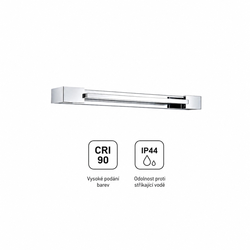 BRILAGI - LED-belysning för badrumsspegel AQUA LINE LED/12W/230V 45 cm IP44 blank krom CRI 90