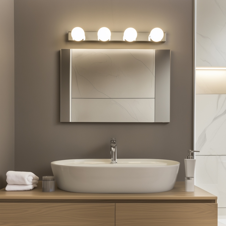 Brilagi - LED-belysning för badrumsspegel HOLLYWOOD 4xLED/3W/230V 53 cm IP44 blank krom