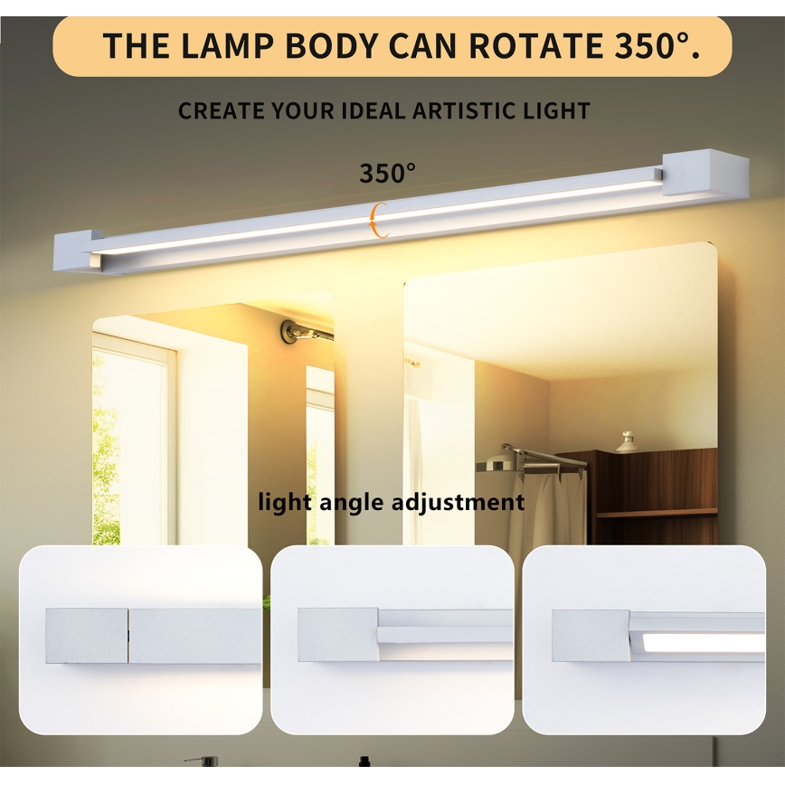 Brilagi - LED-spegelbelysning för badrum AQUA LINE LED/36W/230V 120 cm IP44 matt krom CRI 90