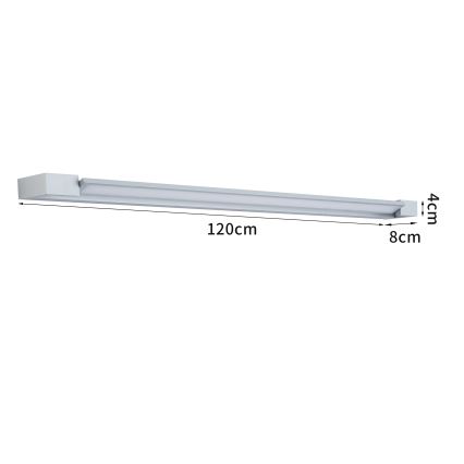 Brilagi - LED-spegelbelysning för badrum AQUA LINE LED/36W/230V 120 cm IP44 matt krom CRI 90